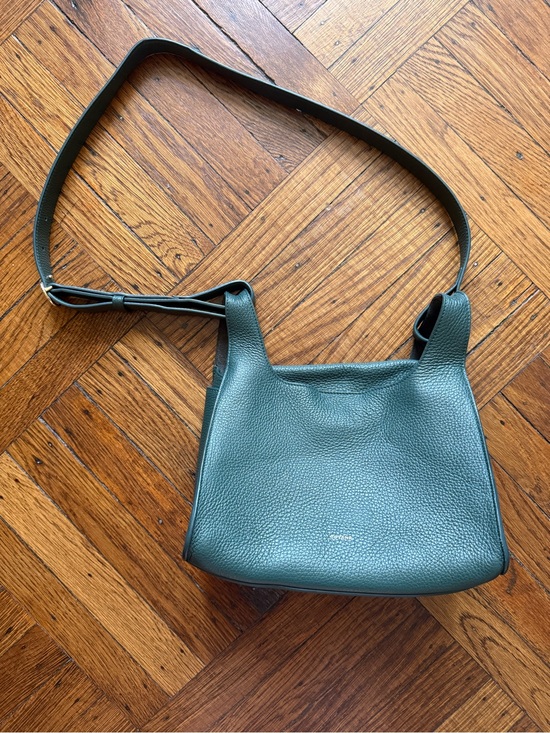 Cuyana Handbags - Cuyana RARE Bottle Green Double Loop Pebbled Leather Bag, Excellent Condition